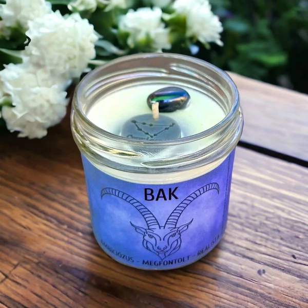 Bak horoszkóp gyertya csillagképes viaszkarikával