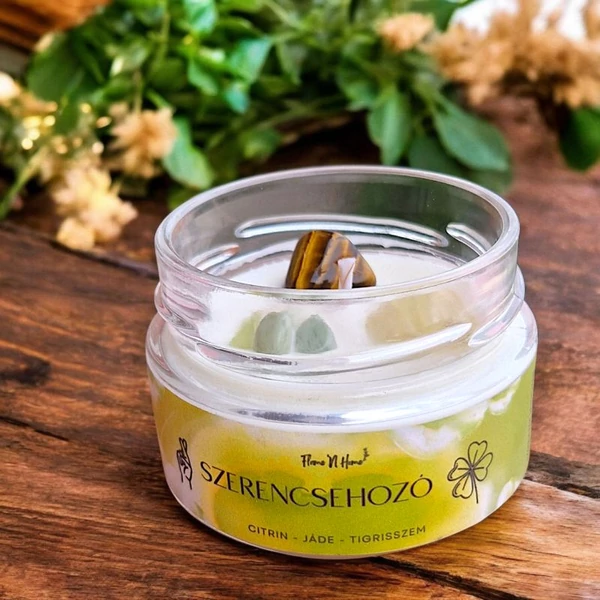 szerencsehozó illatgyertya ásványokkal