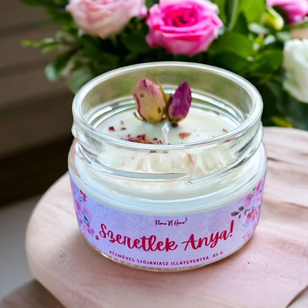 Szeretlek anya - anyák napi gyertya