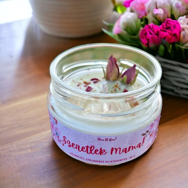 Szeretlek mama - anyák napi gyertya